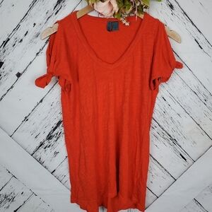 left of center Cold Shoulder Tee